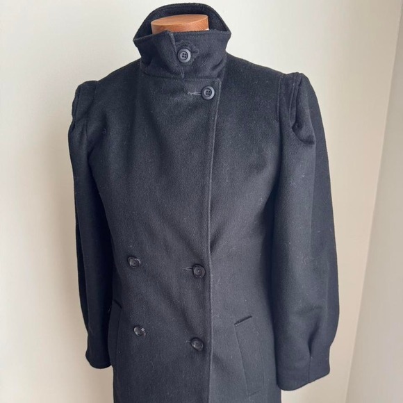 Saks Fifth Avenue Jackets & Blazers - Vintage Black Saks Fifth Avenue Coat High Funnel Neck Union Military Victorian